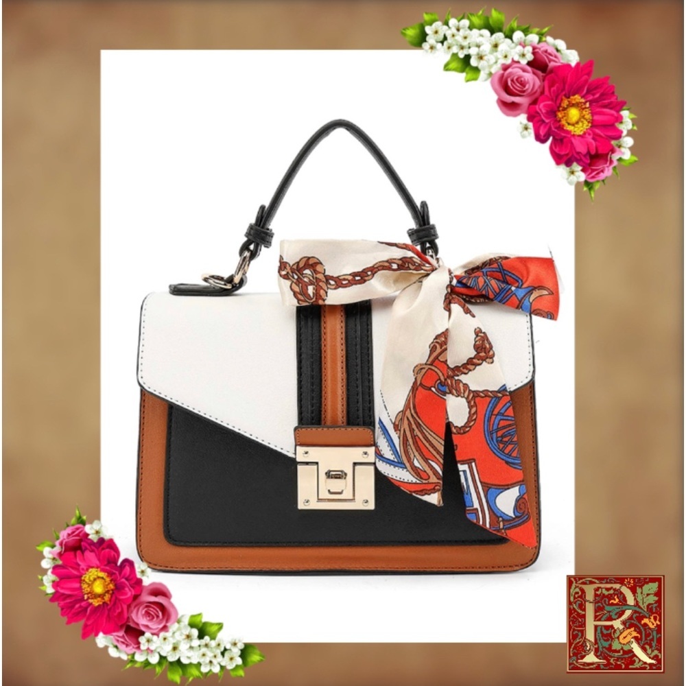 Scarleton: Small Top Handle Shoulder Bag with Scarf​